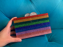 SALE - Acrylic Rainbow Glitter Clutch Purse