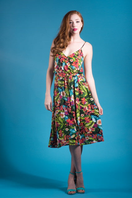 Social Butterfly Dress in Tropical Floral Print